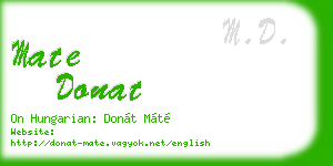 mate donat business card